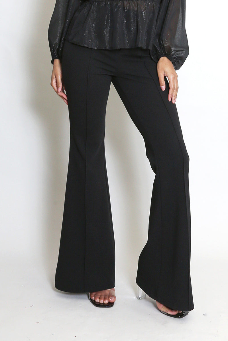 CASSIE BLACK FRONT SEAM TROUSER