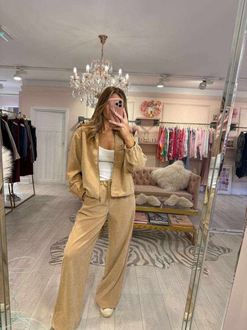 MIA BOMBER TRACKSUIT CAMEL