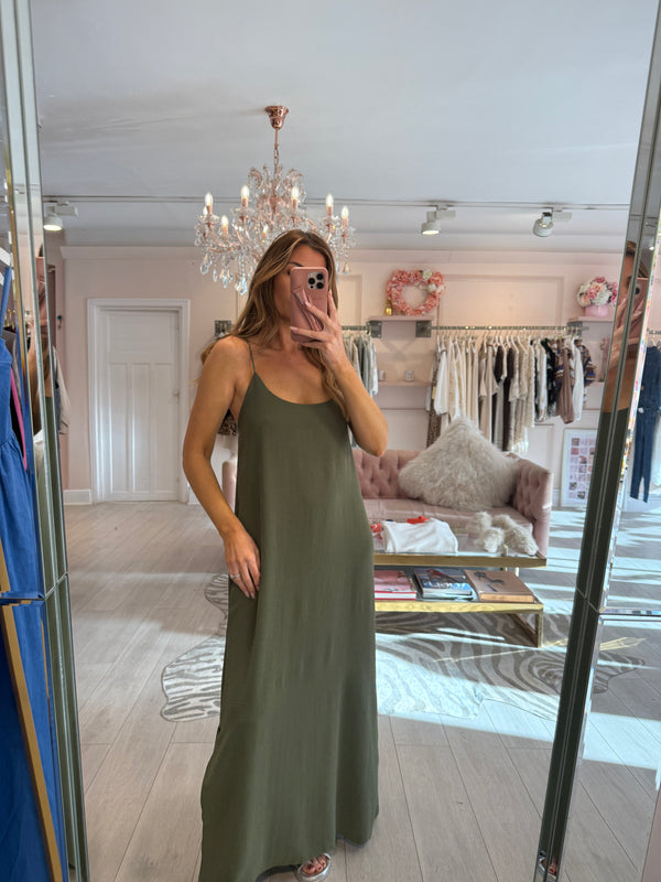 MATILDE CAMI DRESS KHAKI