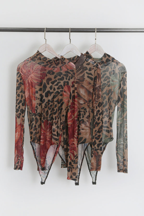 LEYANNA LEOPARD MESH BODYSUIT