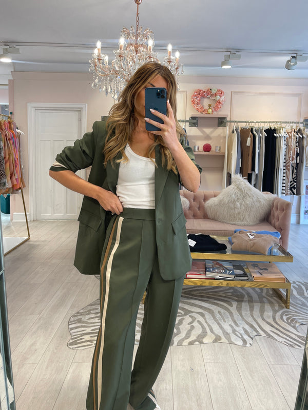 GABBI BLAZER TROUSER SET KHAKI