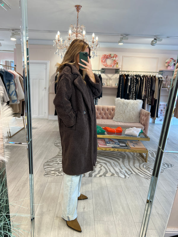 FERN TEDDY COAT BROWN