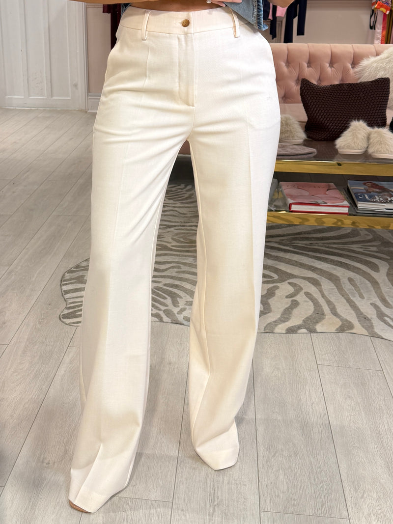 WYNNE TAILORED WIDE LEG TROUSERS CREAM