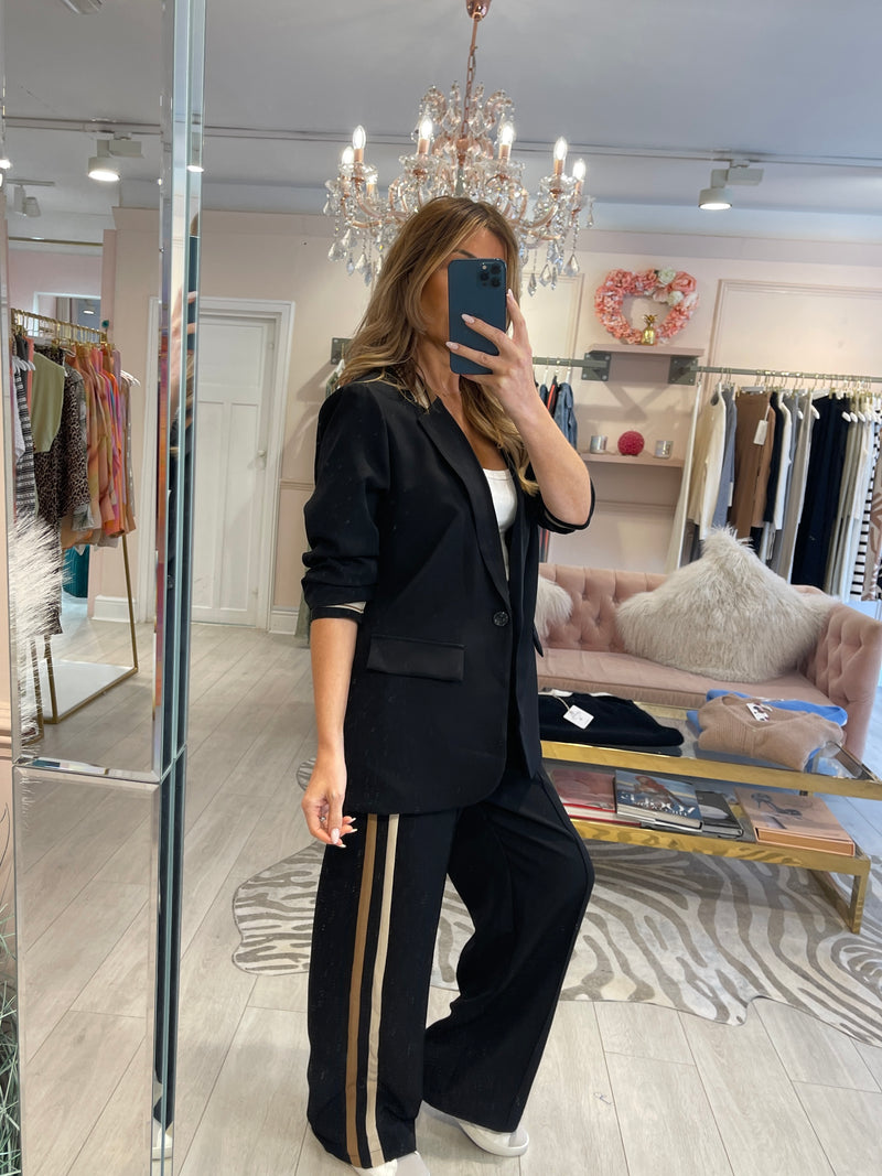 GABBI BLAZER TROUSER SET BLACK