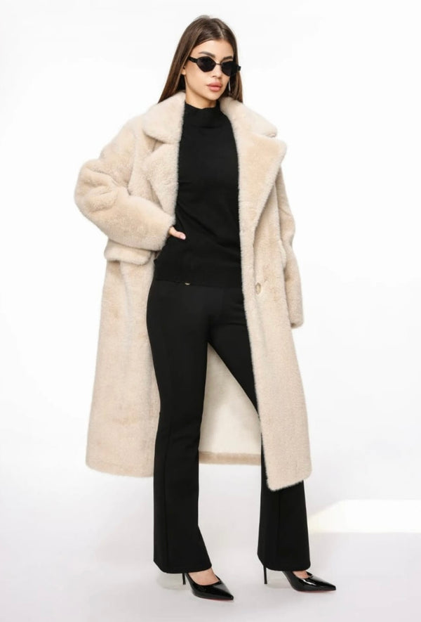 DAKOTA FAUX FUR COAT BEIGE