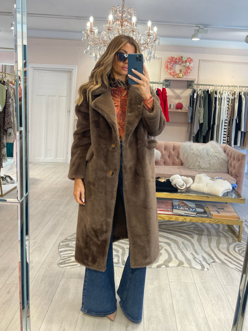 DAKOTA FAUX FUR COAT COCO