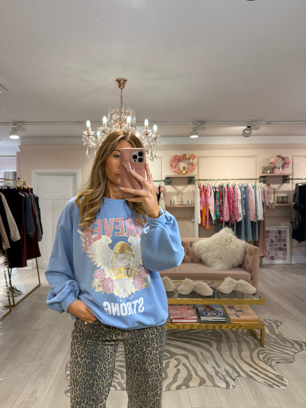 FOREVER STRONG SWEATSHIRT BLUE