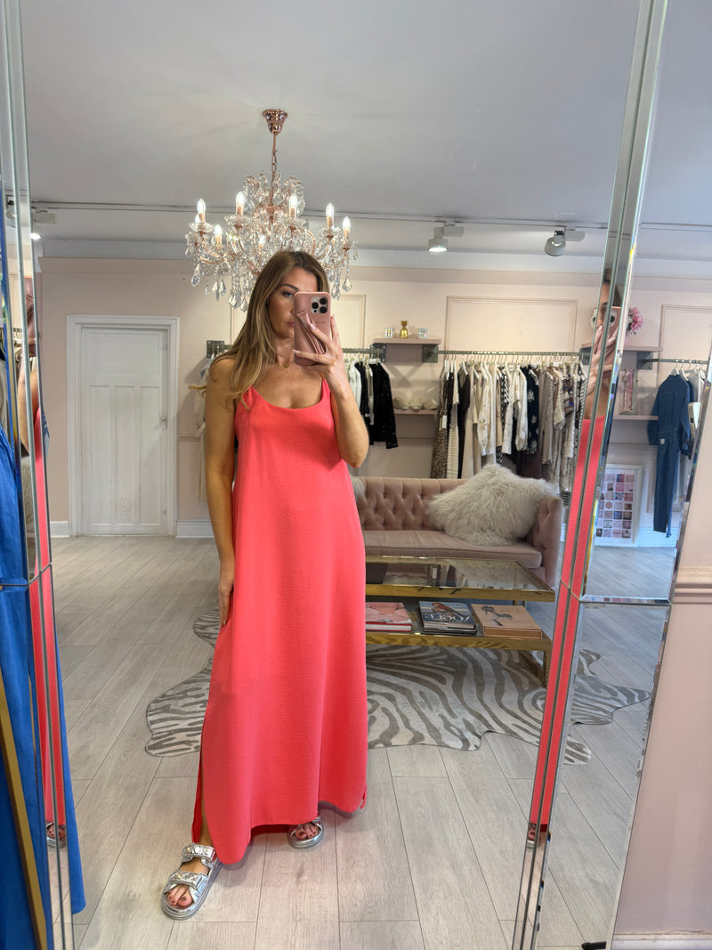 MATILDE CAMI DRESS CORAL