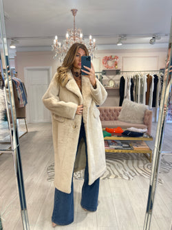 DAKOTA FAUX FUR COAT BEIGE