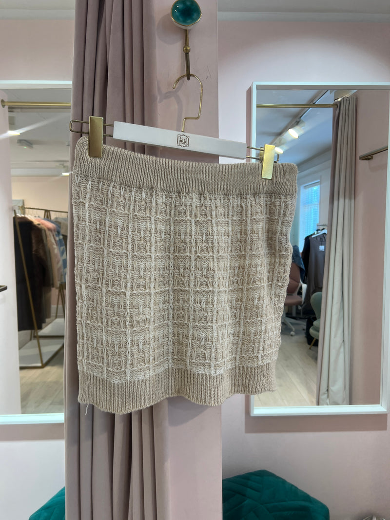 COCO KNITTED SKIRT SET BEIGE