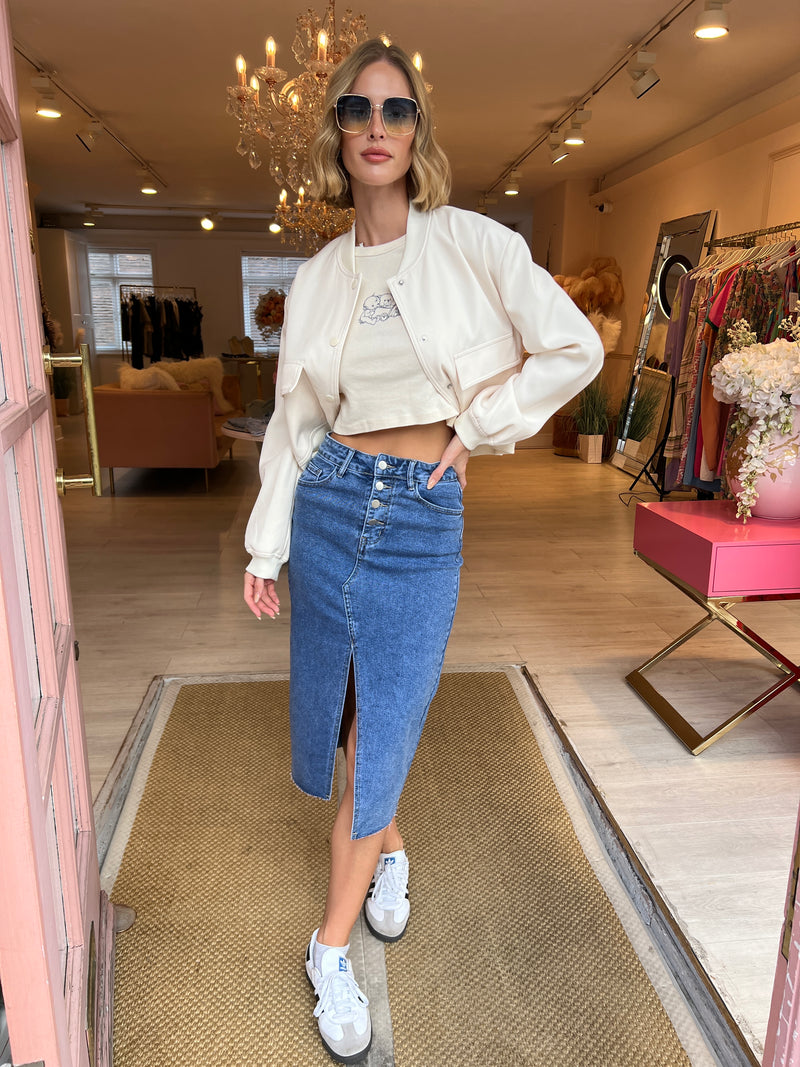 Woman Long Slit Denim Skirt Summer High Waisted Jeans Maxi Skirt | Fruugo TR