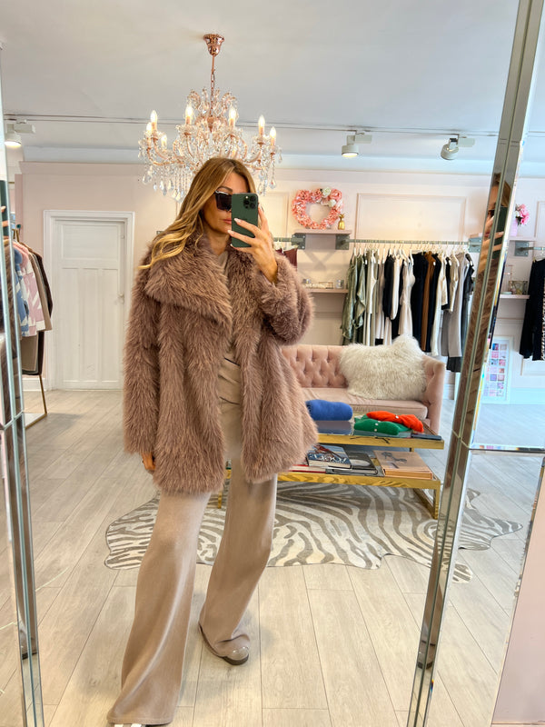 SERINA FAUX FUR JACKET MAUVE