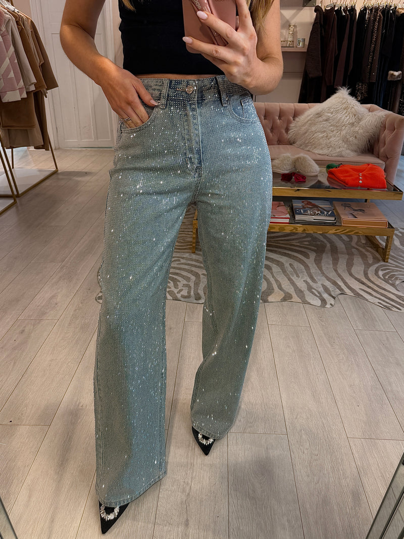 LIVVI LIGHT BLUE DIAMANTE JEANS