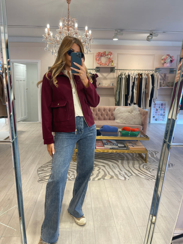 STORI CROPPED JACKET BURGUNDY