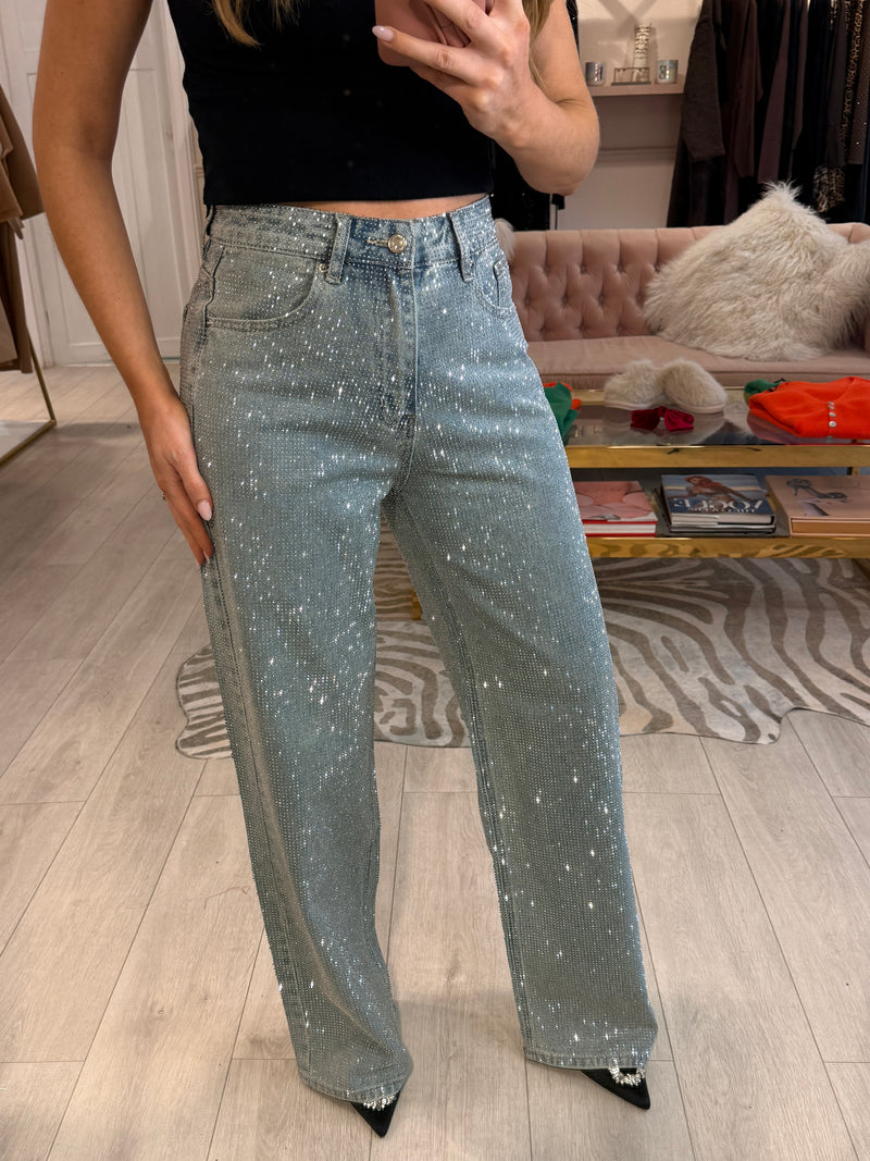 LIVVI LIGHT BLUE DIAMANTE JEANS