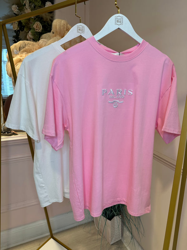 PARIS MILANO SHORT SLEEVE TEE PINK