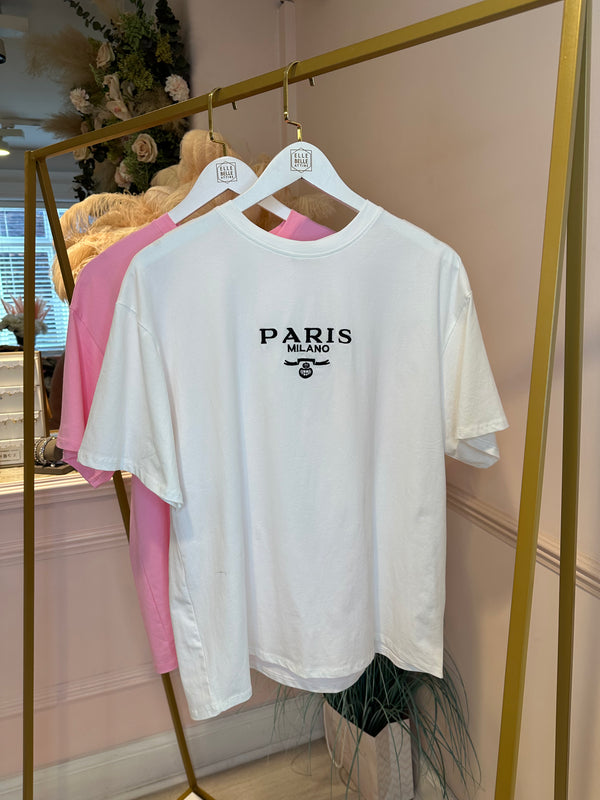 PARIS MILANO SHORT SLEEVE TEE WHITE